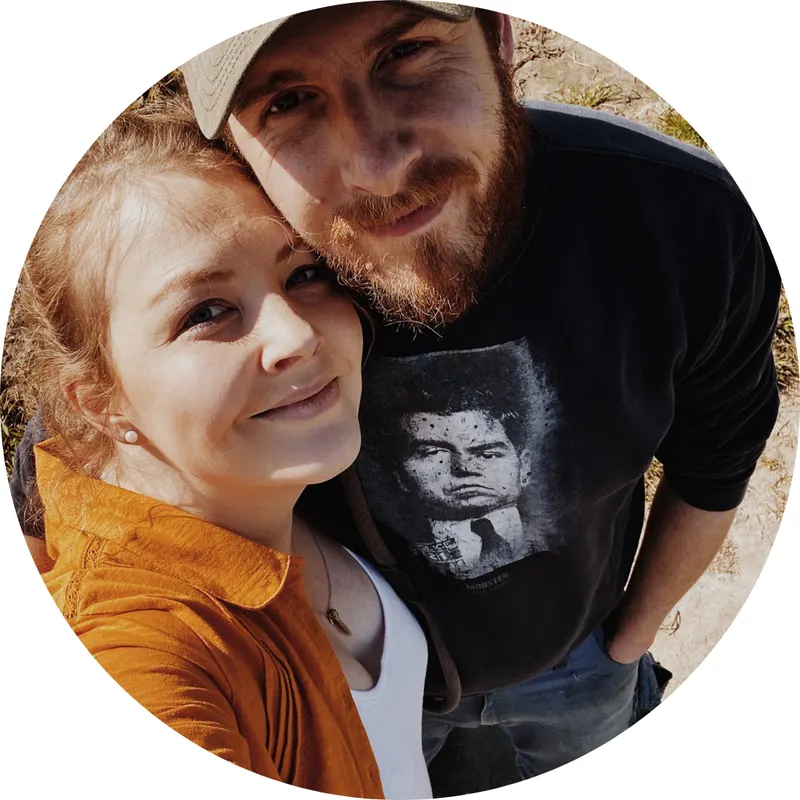Bente und Philipp von Sitzplätzchen, Selfie mit Kappe und Senfjacke